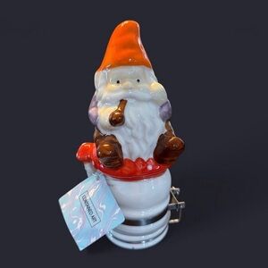 Contained Art Porcelain Smoking Gnome Stash Jar.